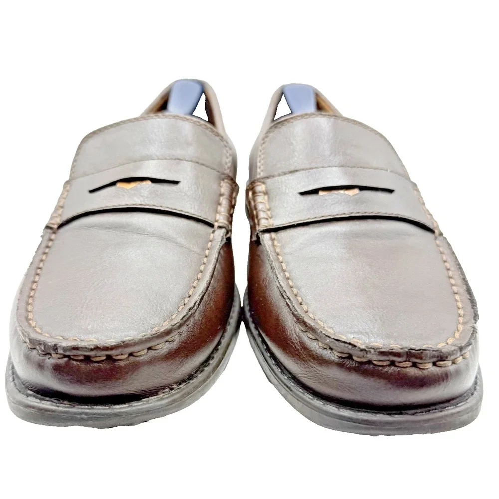 IZOD Men's Penny Loafer Edmund Gel Tech Shoes Sz 10M Brn Slip On Fishing Resort - Picture 5 of 10